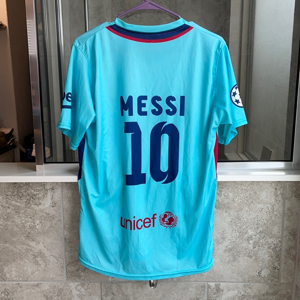 2017-2018 Barcelona Away Football Soccer T-Shirt Jersey (Lionel Messi)